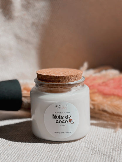 Bougie « liège » Noix de coco